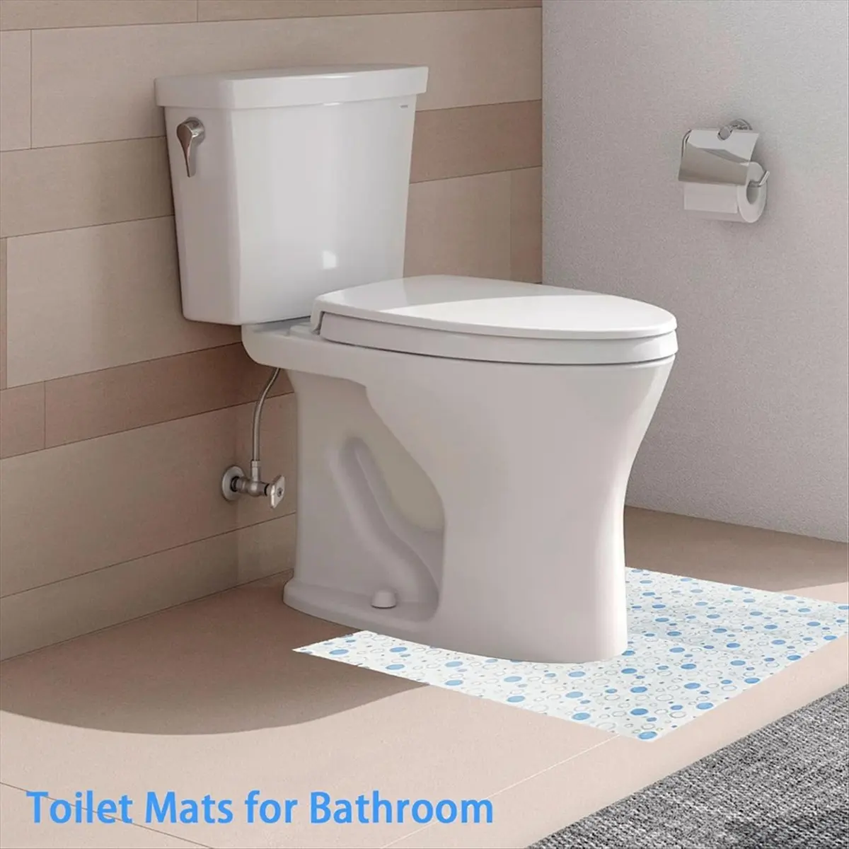 Exquisite- 50 Pack Disposable Toilet Mats Toilet Floor Protector From Urine U-Shape Toilet Training Rug Waterproof Non-Slip