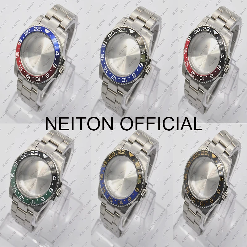 

NEITON 40mm Black PVD Case Sapphire Glass Black NH35/36 ETA2836 Mingzhu DG2813/5833 Miyota 8215/8205 Back Transparent Glass