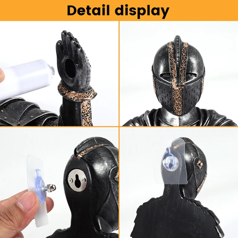 ABRE-Toilet Paper Holders Roll Medieval Statue Knight To Remember Gothic Bathroom Decor Paper Towel Holder