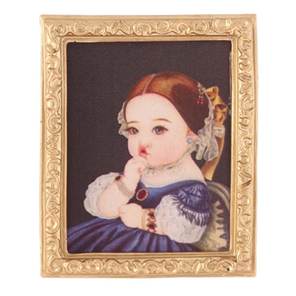 1:12 Dollhouse Miniature Mural Dollhouse Painting Photos Vintage Dollhouse Miniature Oil Painting Mini Cute Dollhouse Wall Mural