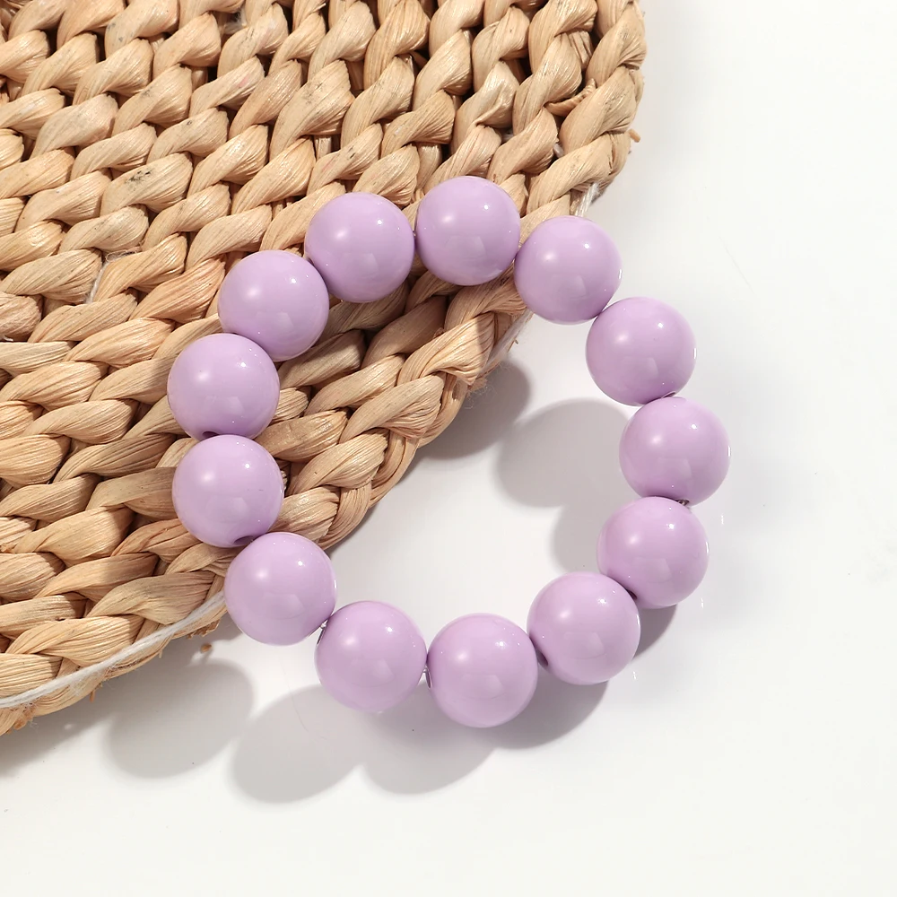 Bohomia Trend Acryl Ontwerp Geometrische Ronde Bal Elastische Armband voor Vrouwen Onregelmatige Kleurrijke Armbanden 2025 Sieraden