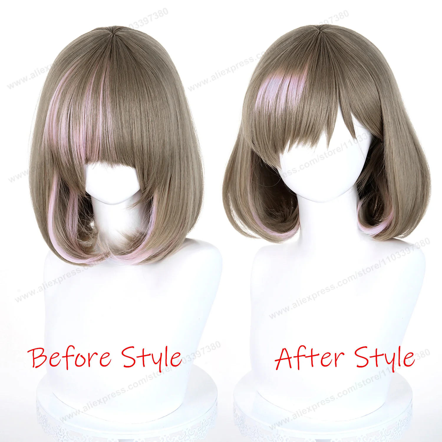 Tang Keke Cosplay Wig 36cm Short Women Hair Anime Cosplay Wig Halloween Heat Resistant Synthetic Wigs