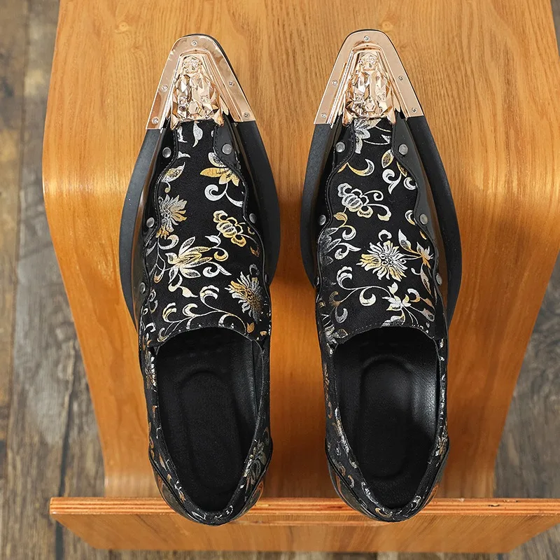 designer men's dress shoes brand luxurious sharp pointed men shoes formal loafers casual business mocassin homme heren schoenen