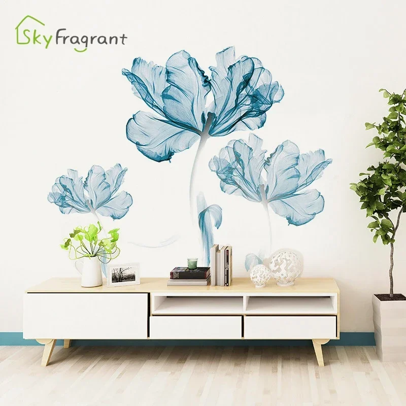 Creative Warm Wall Stickers Nordic Flower Self-adhesive Stickers Bedroom Living Room Decoration House Decoration Wall Decor