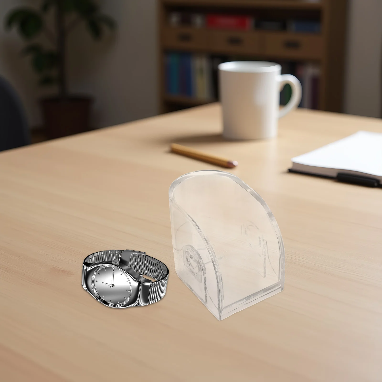 

Transparent Watch Box Square Acrylic Case Hanging Hole White Color Storage Display Jewelry ganizer Watch Packaging