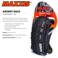 MAXXIS ARDENT RACE (M329RU) Tubeless 27.5x2.2/2.35 29x2.2/2.35 MTB BICYCLE TIRE 29 MOUNTAIN BIKE TIRE 27.5