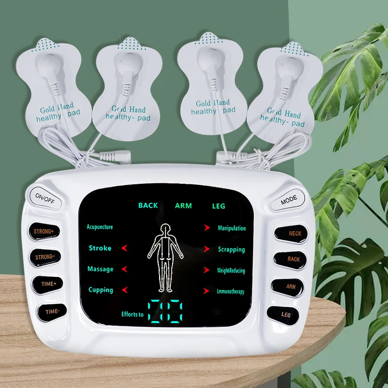 Professional TENS Pulse Muscle Stimulator Dual Channel 8‑Modes Home Full Body Massager EMS Multifunctional Body Relief Device