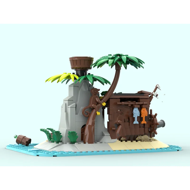 Pirate Fortress Moc Bausteine Die Schiffswrack Island Revision Technologie Modulare Block Spielzeug DIY Montage Weihnachtsgeschenke