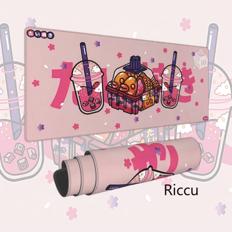 Computer 900x400 Rubber Mouse Pad Japan Sushi Suitchi Deskmat Switch Pink Mouse Pad Gamer Keyboard Mouse Pad Gaming Accessories