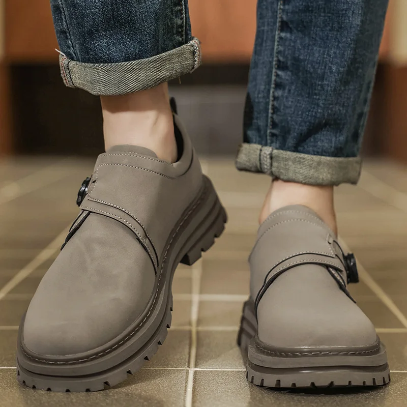 

New Autumn and Winter Thick Soled Men's Casual Leather Shoes Classic Business Wedding Shoe Fashionable Shoe Outdoor Sports Shoes