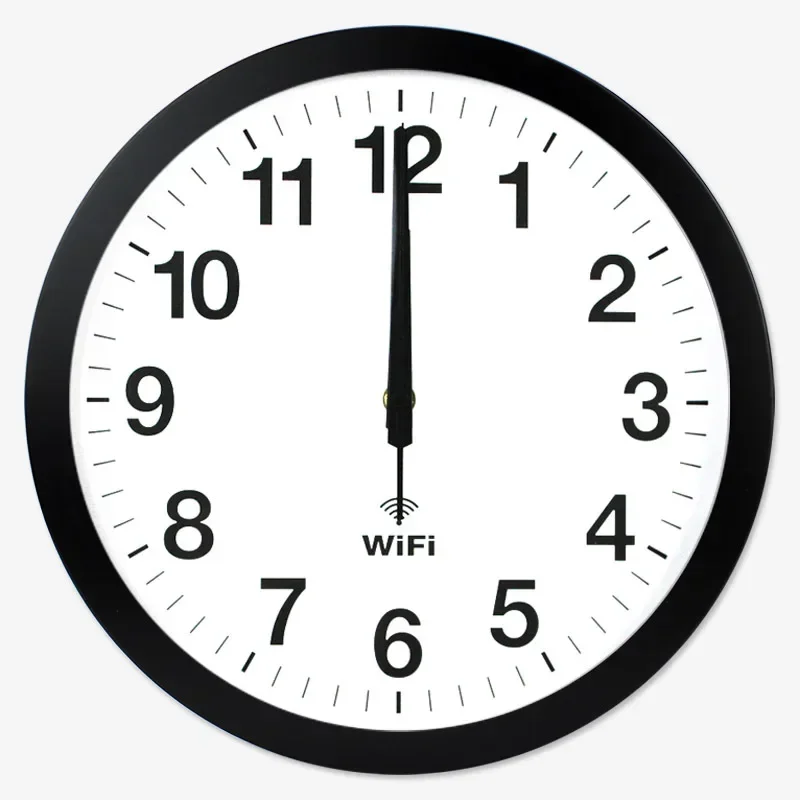 20 Inch Smart WIFI Automatic Time Synchronization Network Clock Mute Wall Clock Modern Minimalist Living Room Quartz