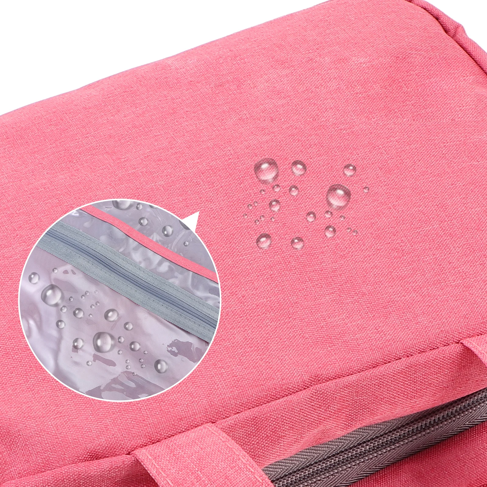 

Waterproof Travel Toiletry Bag PU Glue Layer Removable Design Dry Wet Separation Storage Pouch Makeup Room Use