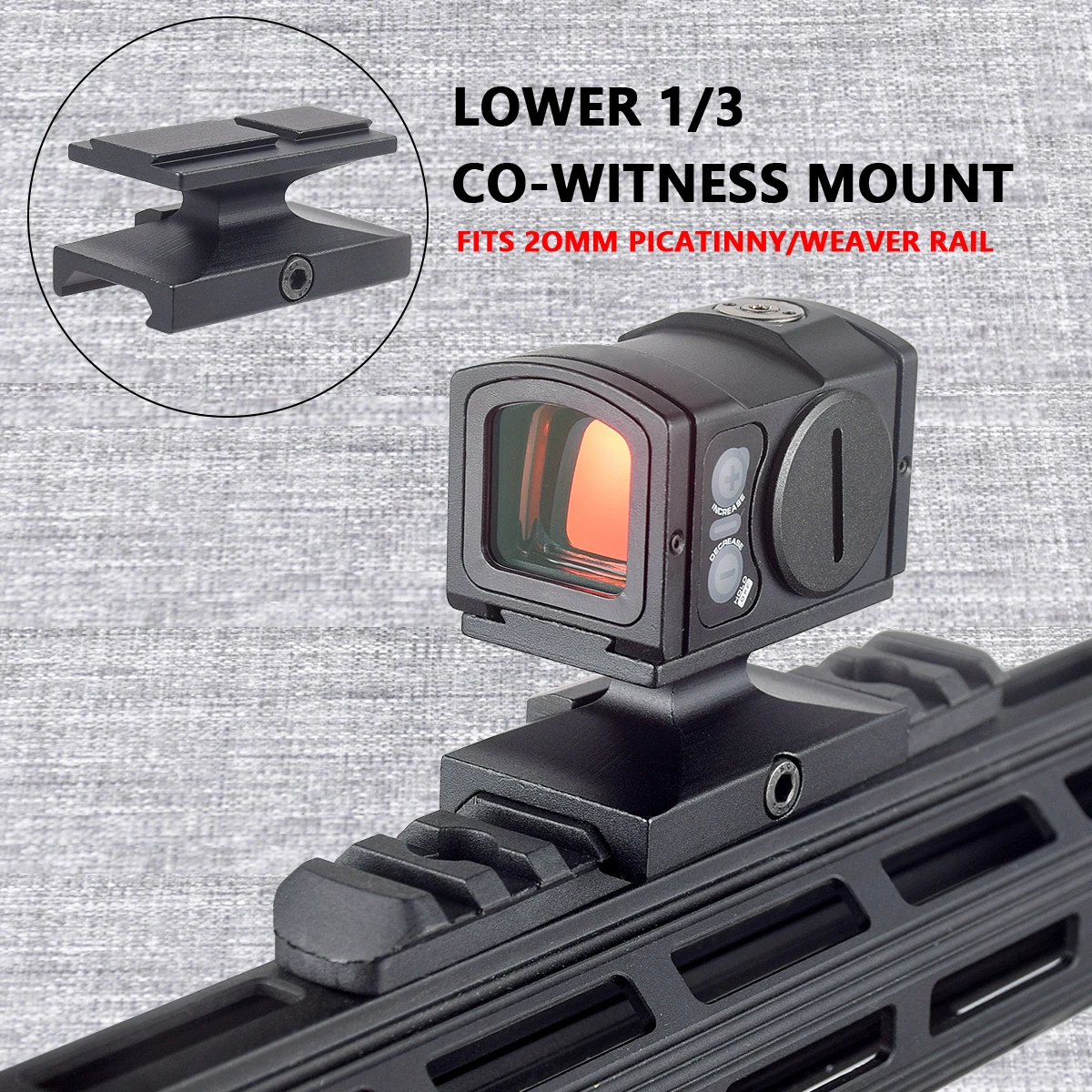 Imagem -04 - Tactical Metal Red Dot Sight Colimador Ajustável Reflex Optics Scope Fit para Pistola Glock Mos Caça Riflescope 3.5 Moa 20 mm p2