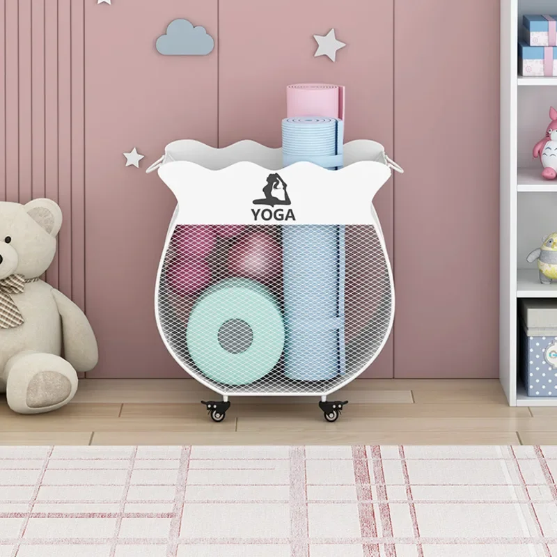  Yoga Mat & Sports Gear Wheel Storage Rack Multi-Functional Space-Saving Laundry & Equipment Basket