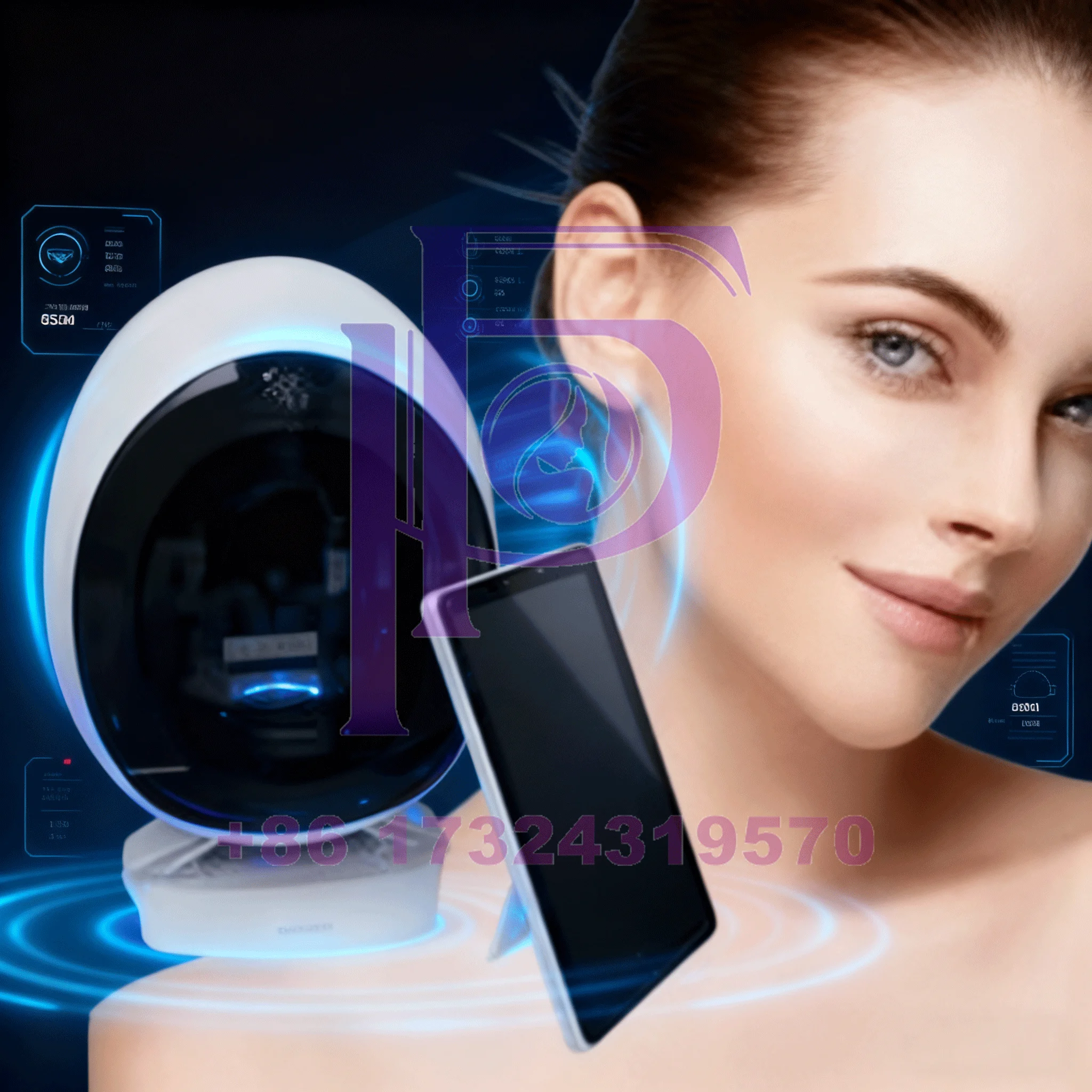 محلل احترافي للبشرة بالذكاء الاصطناعي ثلاثي الأبعاد، 36 ميجابكسل، قرص 15.6 بوصة، كشف الأشعة فوق البنفسجية، تصبغ ورطوبة، آلة تحليل الوجه في الصالونات #2