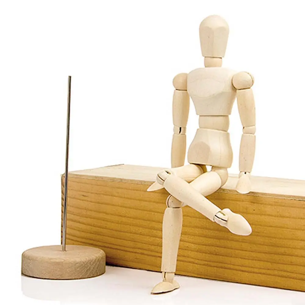 4.5 5.5 8 inch NEW Artist Movable Limbs Male Wooden Toy Figure Model Mannequin bjd Art Sketch Draw Action Toy Figures