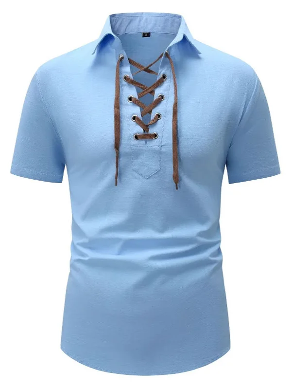 

Slim Fit ort Sve irt с галстуком, свободный пуловер с лацканами, летняя модная молодежная повседневная цветная мужская одежда