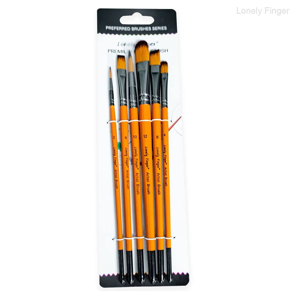 6pcs Professional Micro Fine Liner Detail Paint Brush Set Tiny Miniature Paint Brushes Kit for Watercolor Oil Face Acrylic Nail