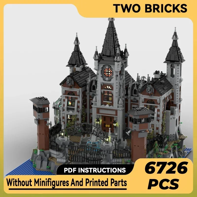 Famous Bat Movies Model Moc Building Bricks Asylum Center Technology Modular Blocks Gifts Christmas Toys DIY Sets Assembly