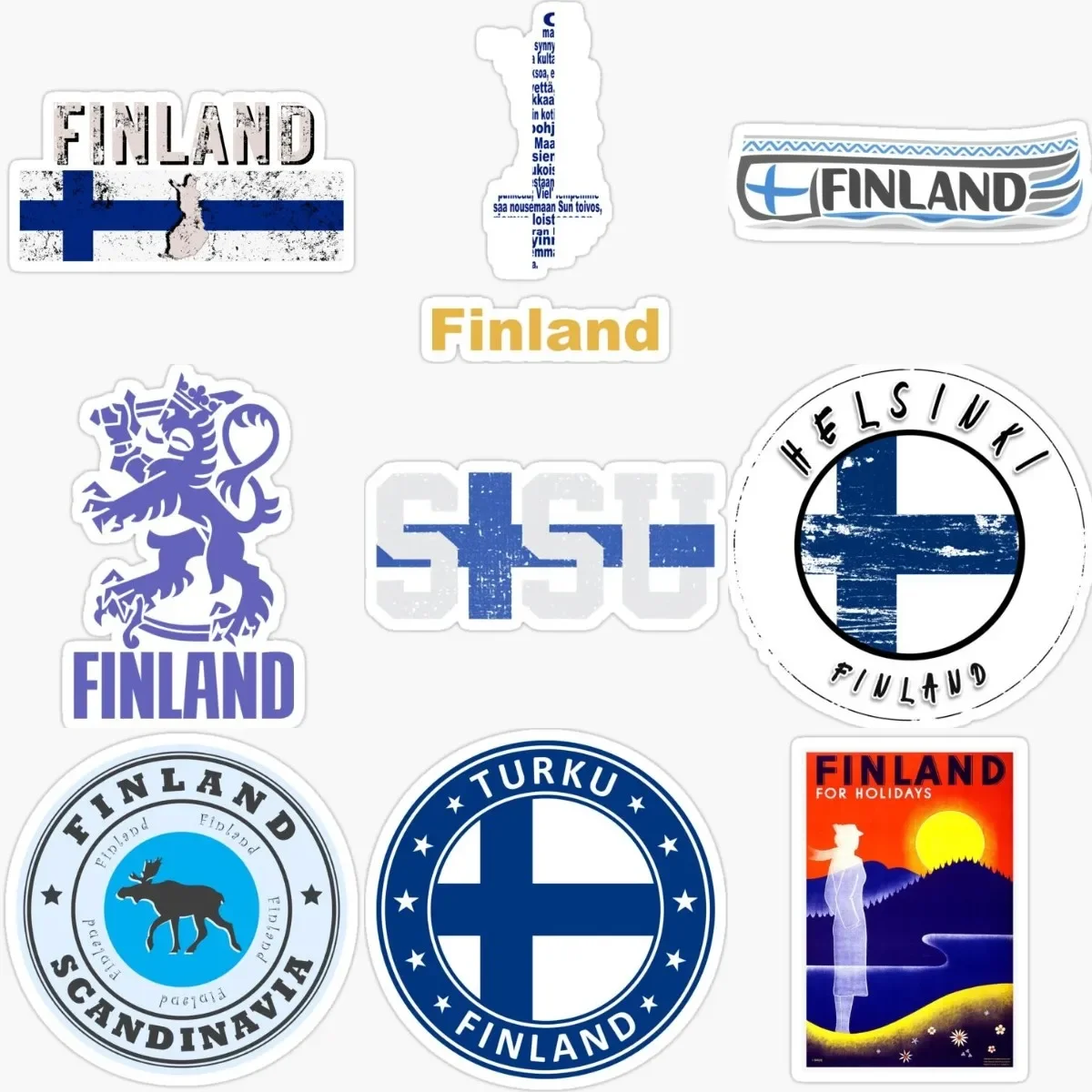 

Creative Finland Flag Map Emblem PVC Stickers for Decorate Car Van Suv Bicycle Truck Window Helmet Bumper Fridge Table