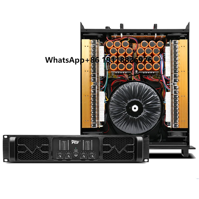 

High Powerful 1200 Watt 4 Channel 2U Class H Stereo Subwoofer Performance Professional Power Amplifier