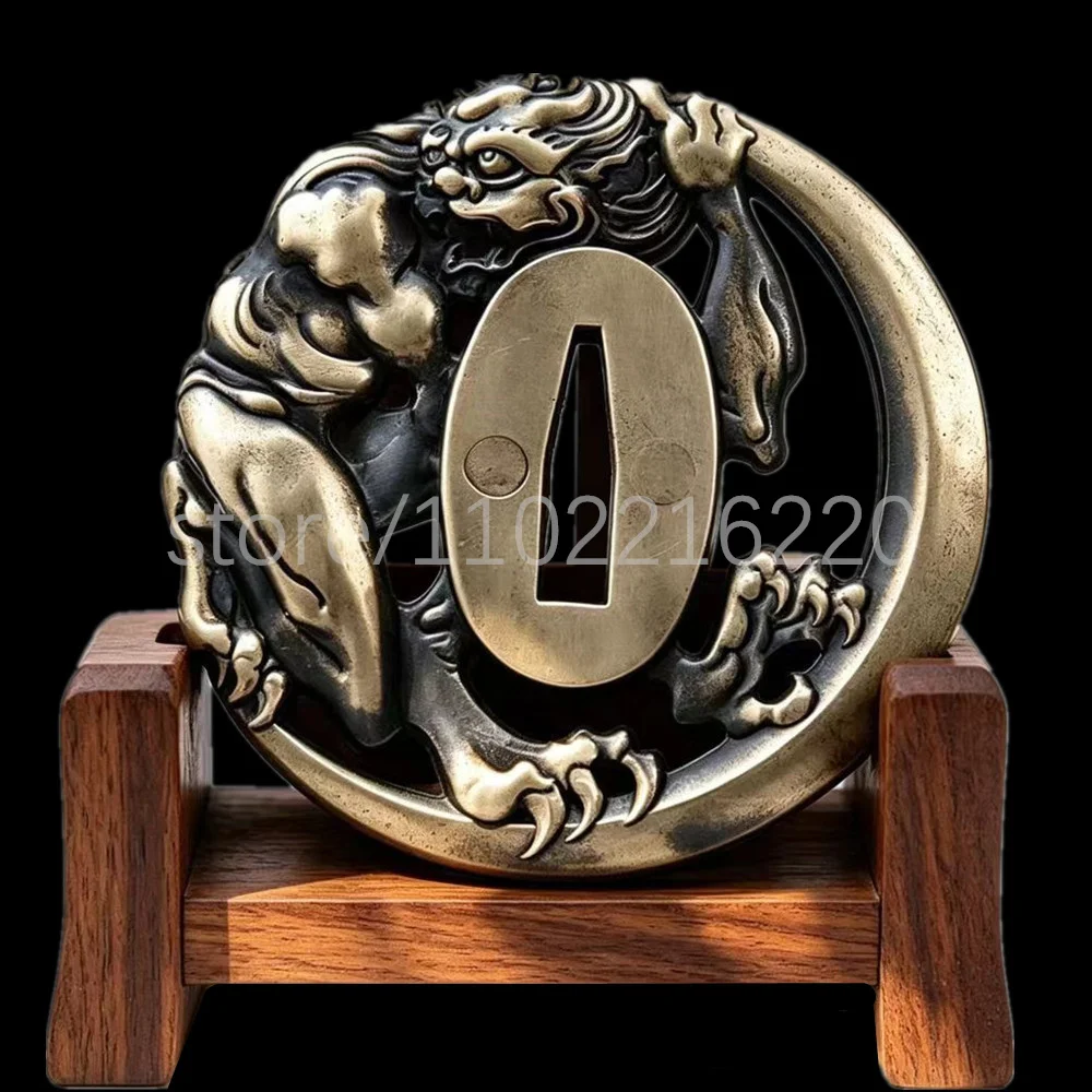 Exquisite Devil Sword Parts Copper Brass Tsuba Handguard Guard For Japan Samurai Katana Tachi Sword Fittings Accessory