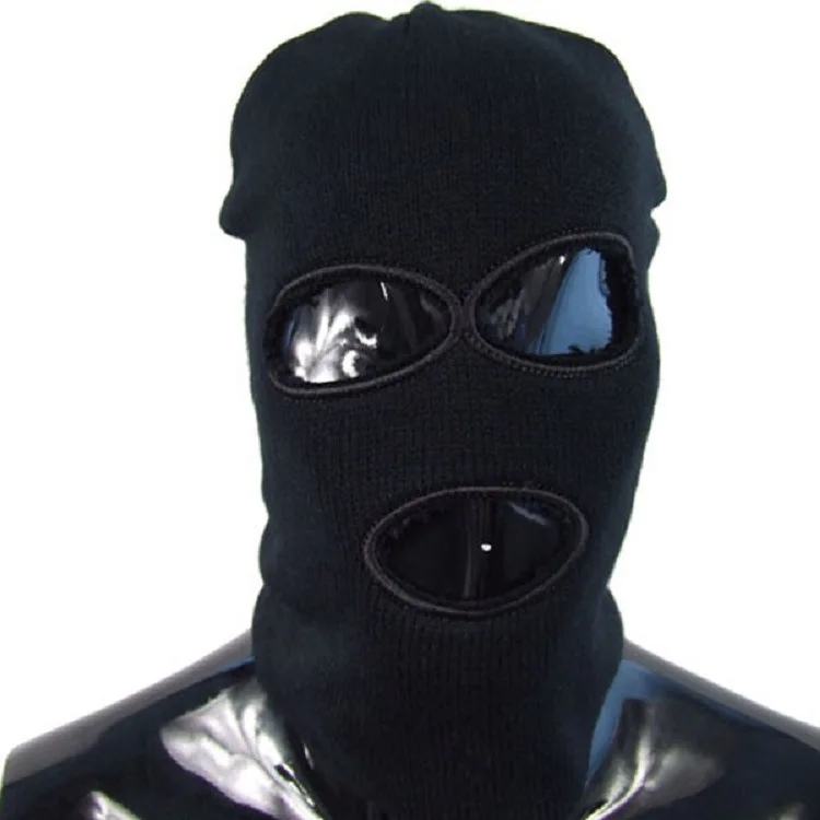 Winter 3 Hole Full Face Ski Mask Knitted Windproof Warm Cap Balaclava Motorbike Motor Bicycle Full Helmet Hat