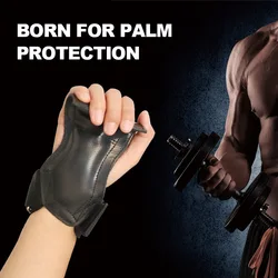Gym PU Weight Lifting Gloves, Anti-Skid Grips, Lifting Pads, Deadlift Belt Workout, Crossfit Palm Protection, Fitness Glove