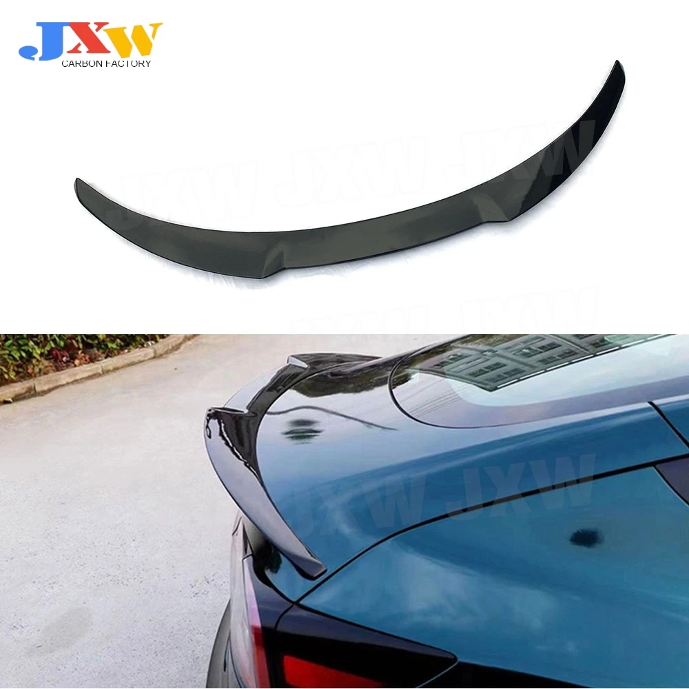 

ABS Gloss Black / Carbon Look Car Rear Trunk Spoiler Wing Body Kits For Tesla Model 3 2016-2022