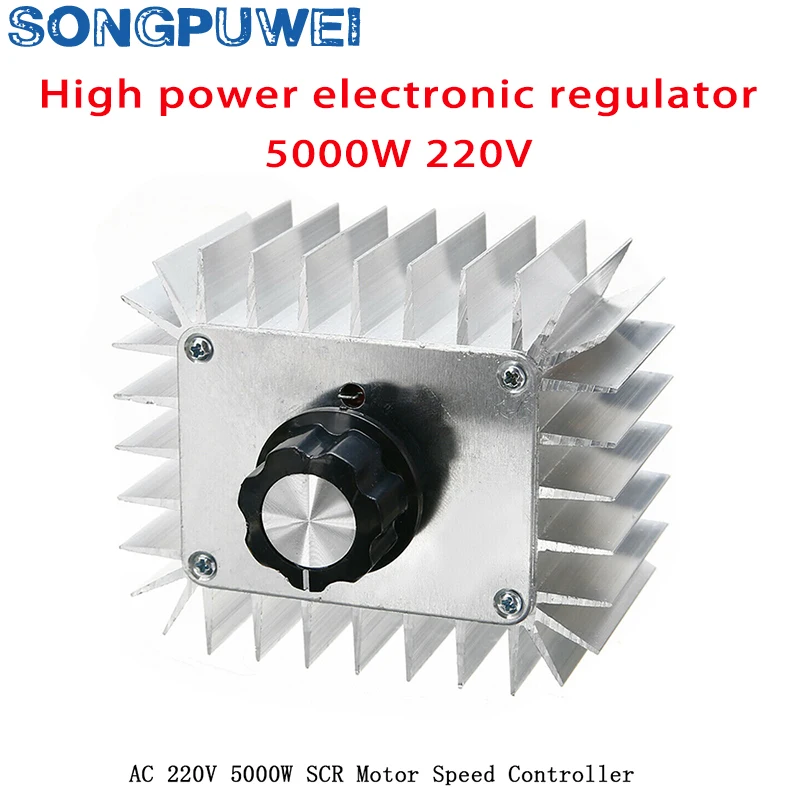 AC 220V 5000W SCR PWM Motor Speed controller Light Dimming Thermostat Regulator Switch Control Governor