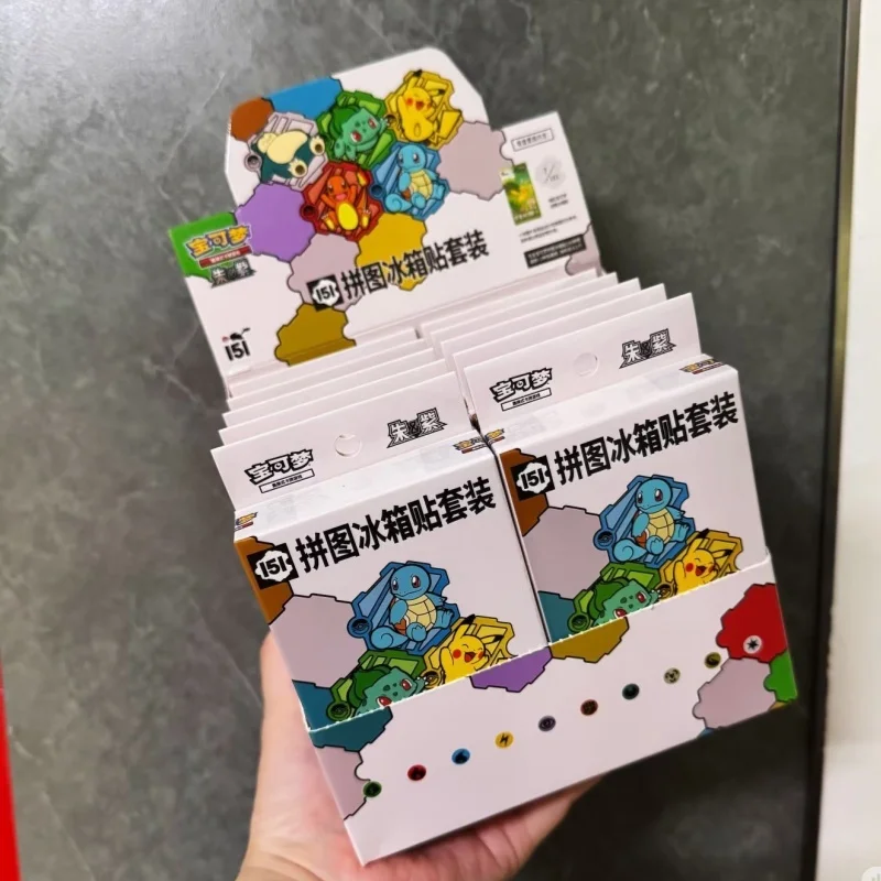 100 % echte Ptcg-Karte 151 Travel 1.0 Puzzle Kühlschrank-Aufkleber-Set Serie Anime-Produkte Sammlerstück Anime-Figuren Ornamente