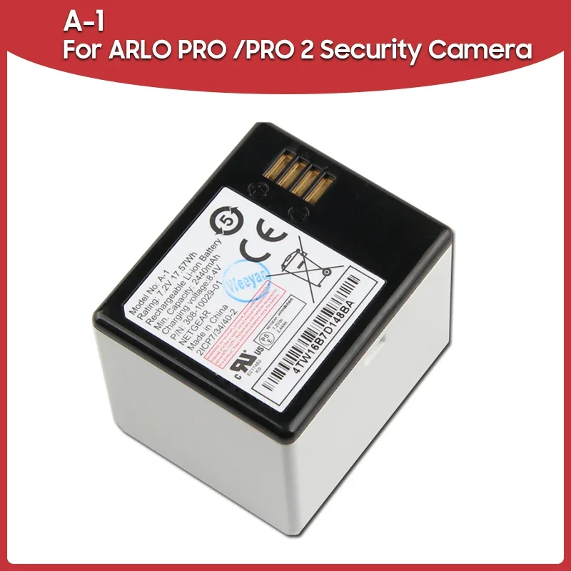 

Сменный аккумулятор 2440 мАч A-1 для камеры безопасности ARLO PRO/PRO 2 VMA4400 VMS4230P, аккумуляторы для камеры NETGEAR