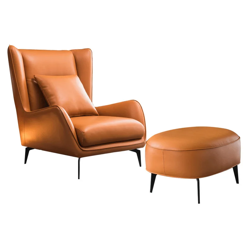 

Nordic single sofa, Italian minimalist light luxury small apartment bedroom lazy leisure chair