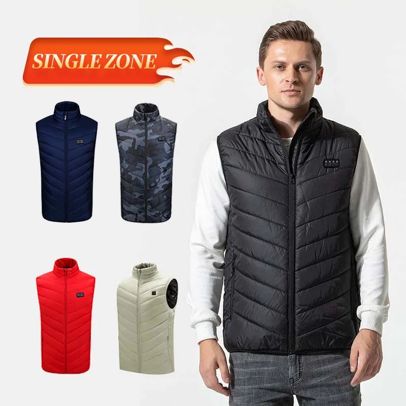 Double Sided Electric Heated Vest Unisex Winter Sports Battery Heated Vest Ski Hiking Hunting Sleeveless Jacket