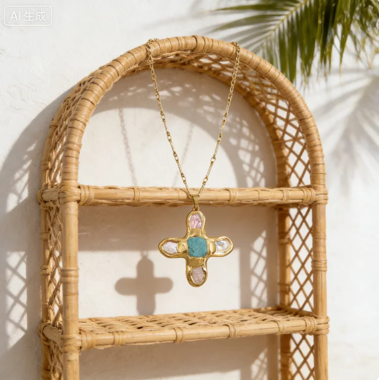 

WT-JN169 WKT Модное уникальное ожерелье из натурального турмалина и жемчуга для женщин, отличный подарок на вечеринку, трендовые украшения 2023 года