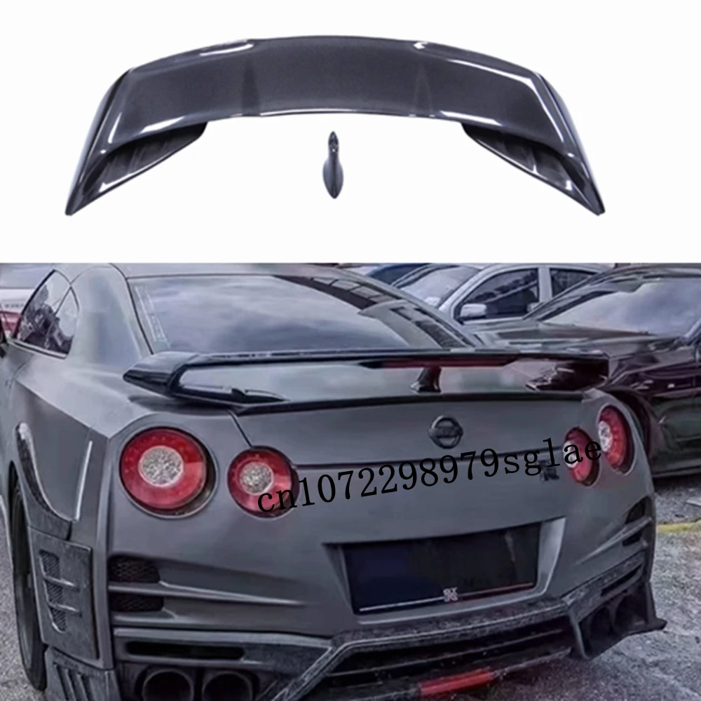 

For Nissan GTR R35 2008-2016 High Quality Carbon Fiber & FPR Primer Rear Trunk Lip Spoiler Wing