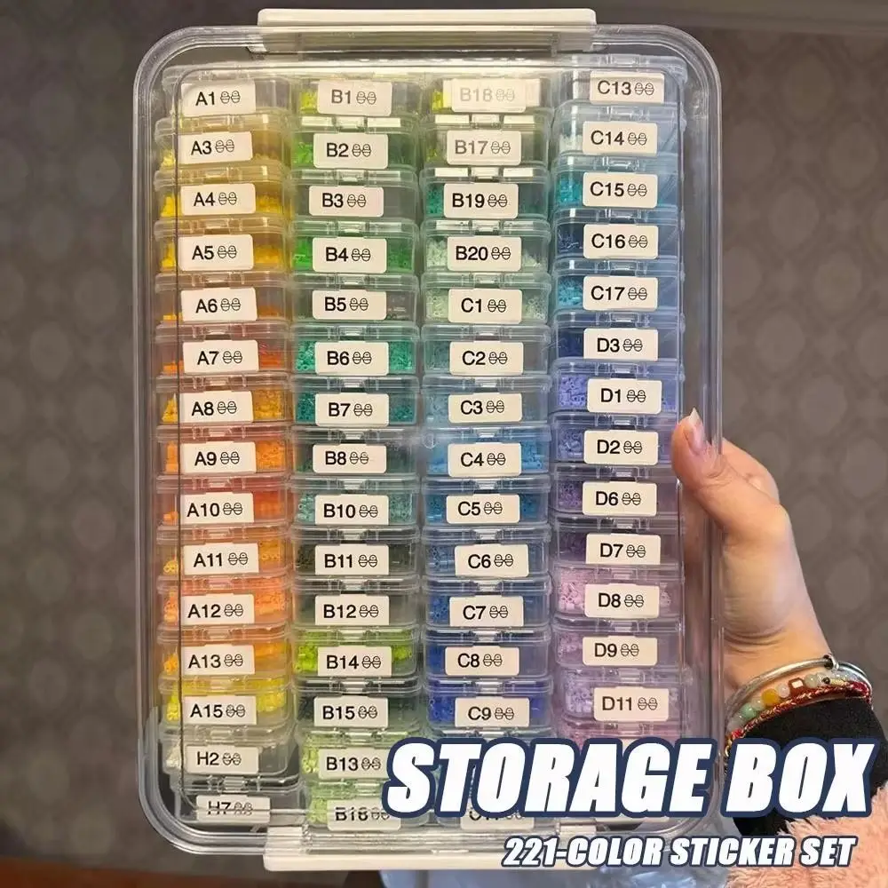Large Capacity Fuse Beads Organizer Clip Closure 60 Small Boxes Melting Beads Storage Case Space Saving Waterproof