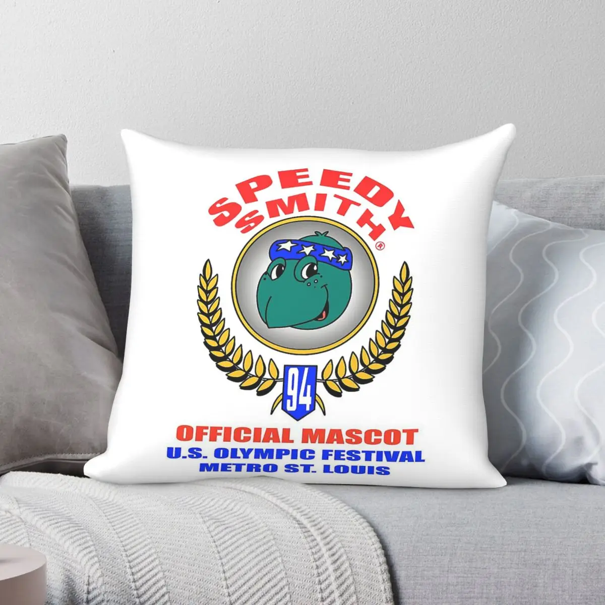 Speedy Smith Mascot Square Pillowcase Polyester Linen Velvet Pattern Zip Decor Pillow Case Home Cushion Cover Wholesale