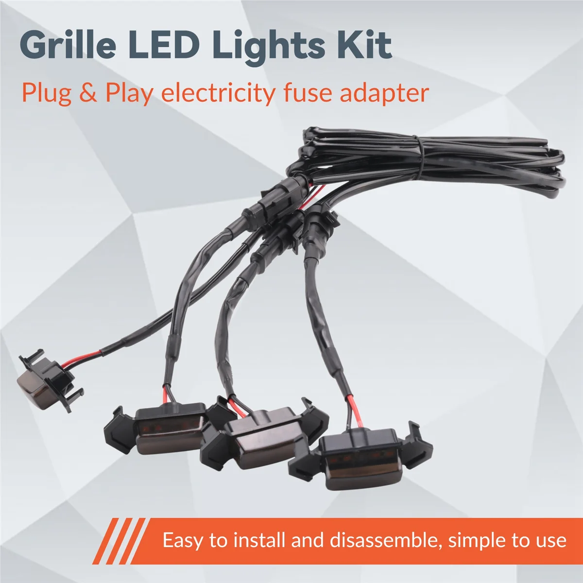 

Для 2016-2021 Toyota Tacoma TRD Pro / 2019-2021 RAV4 Светодиодная передняя решетка дымчатого янтарного цвета, дневные ходовые огни, лампа жасмина