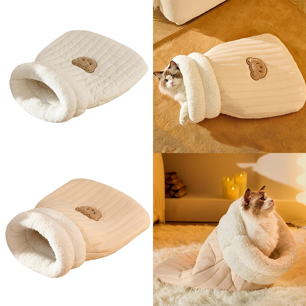 

New Cat Sleeping Bag Soft And Comfortable Comfortable Cat Bed Cute Cat Bed Cat Sleeping Bag Convenient For Cats And Puppies