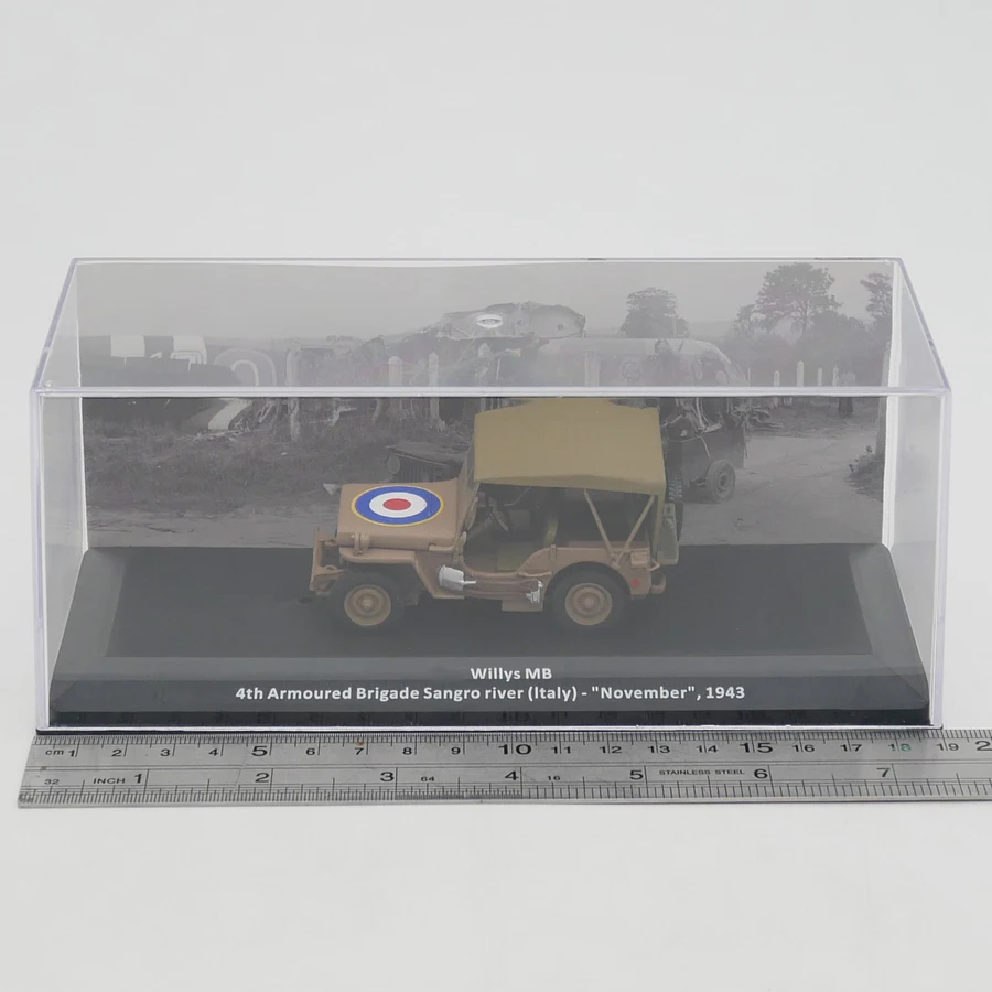 Ixo 1:43 Scale Diecast Alloy Willys MB 1943 Military Affairs Toy Car Model Classic Desktop Ornaments Adult Souvenir Gift Display