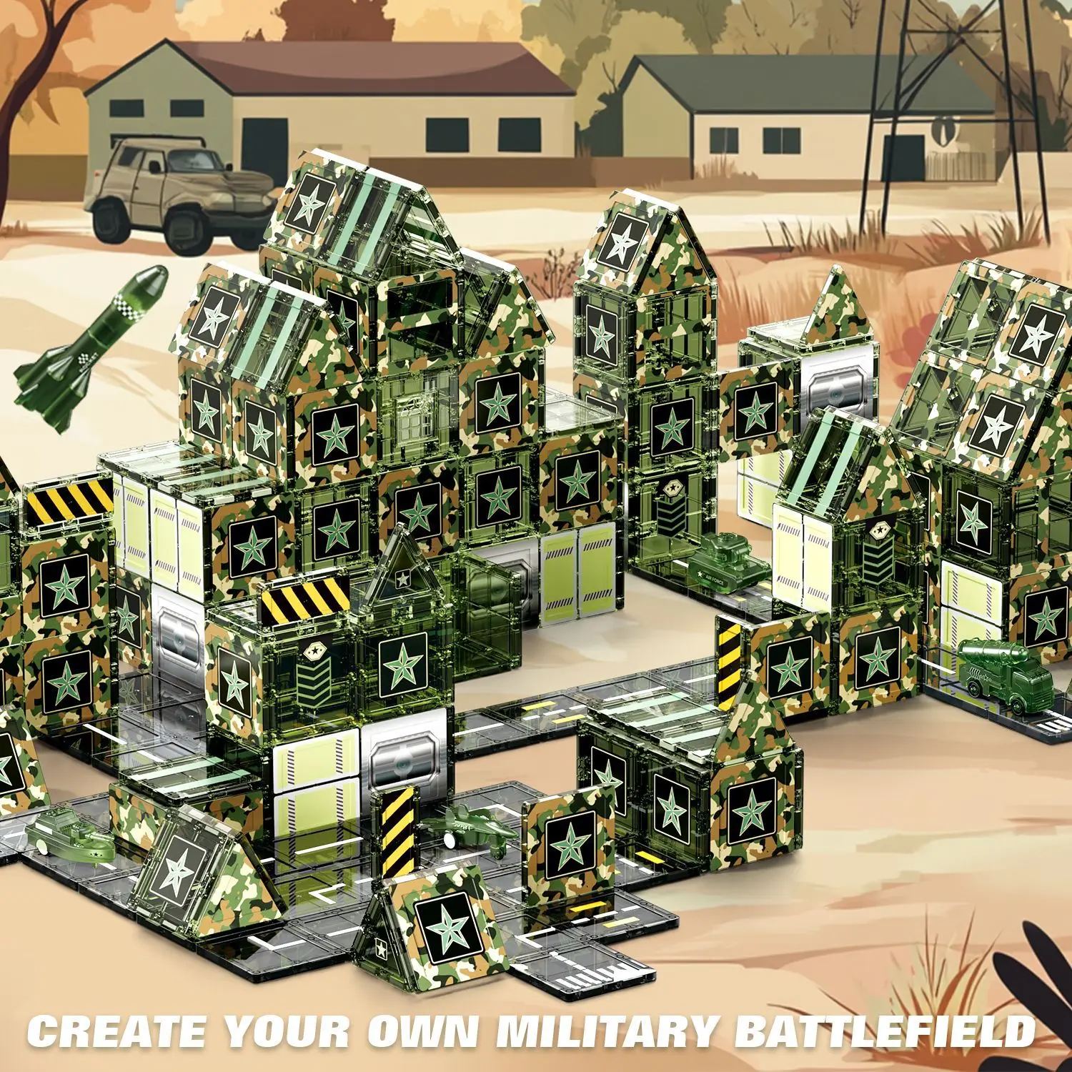 

7,5 см, большой размер, магнитные строительные блоки, игрушки для детей, военный дизайнерский конструктор, набор, подарки для детей, игрушки