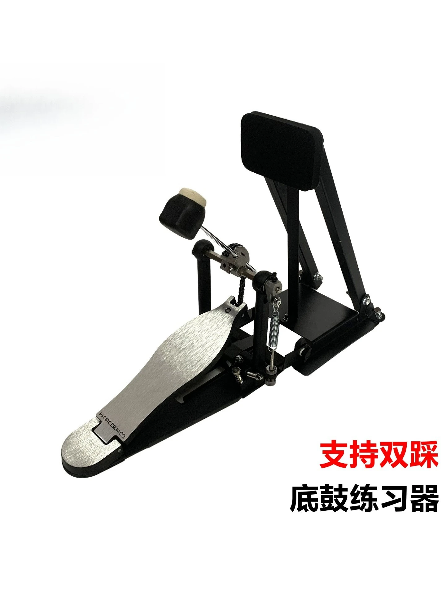 Drum Practice Pad, Bass Drum Trainer, Double Pedal Compatible, Mute Pad, Optional Beater