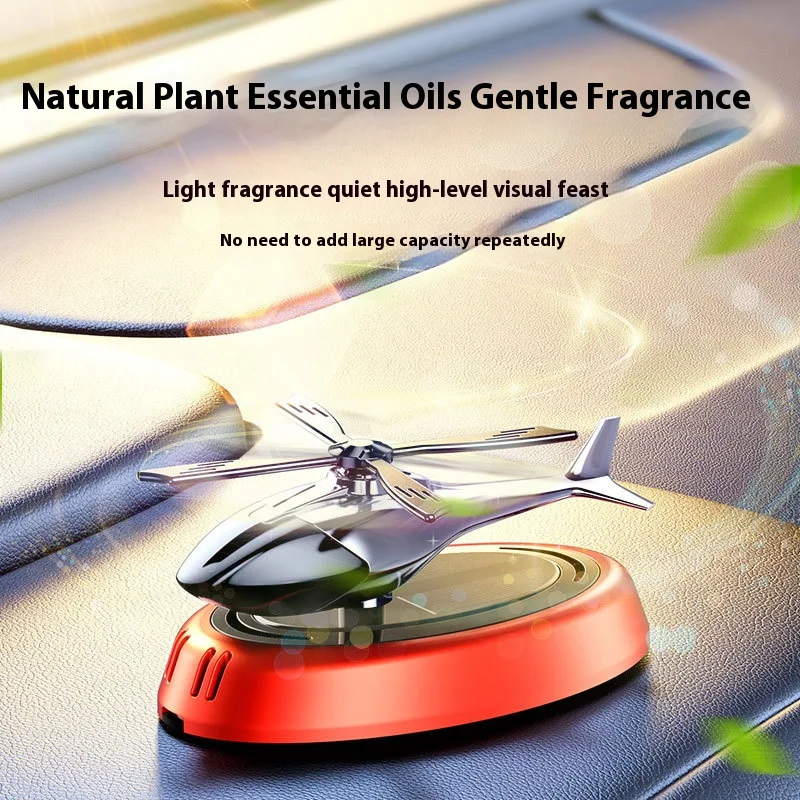 Solar Car Air Freshener Perfume Helicopter Decoration Interior Decoration Solar Car Rotating Aromatherapy Perfume Diffuser