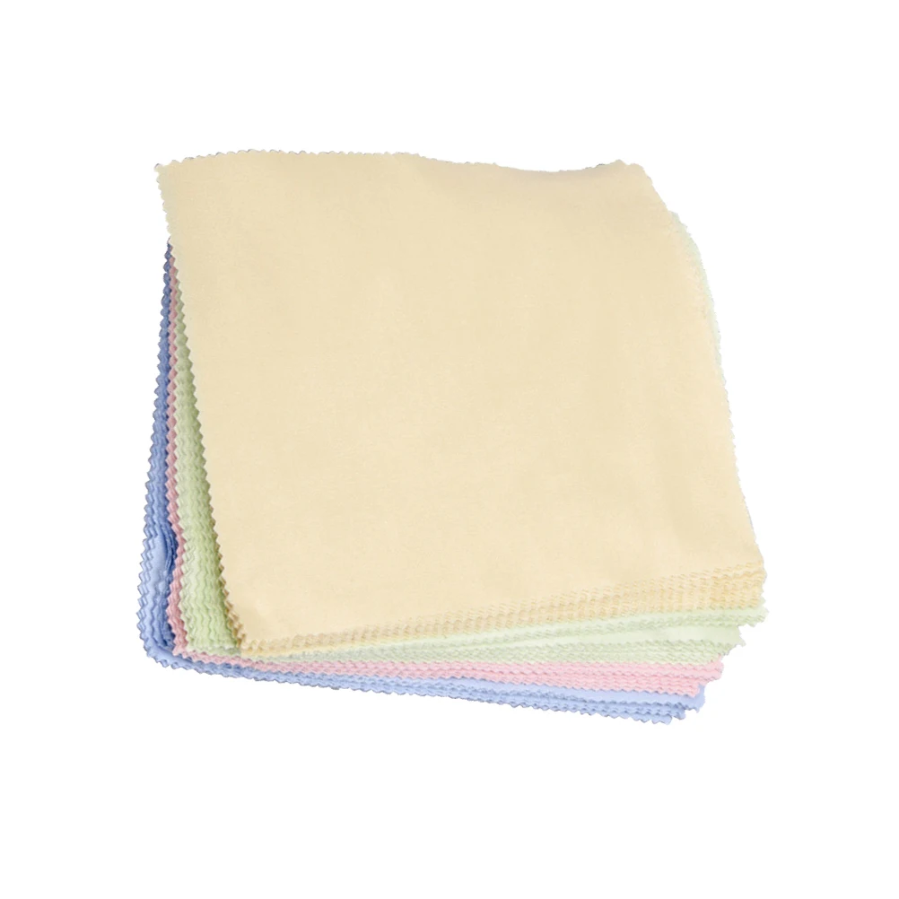 

100pcs Microfiber Cleaning Cloth Reusable Soft Lint Free Glasses Cloth For Screen Lens Watches Jewelry Electronics