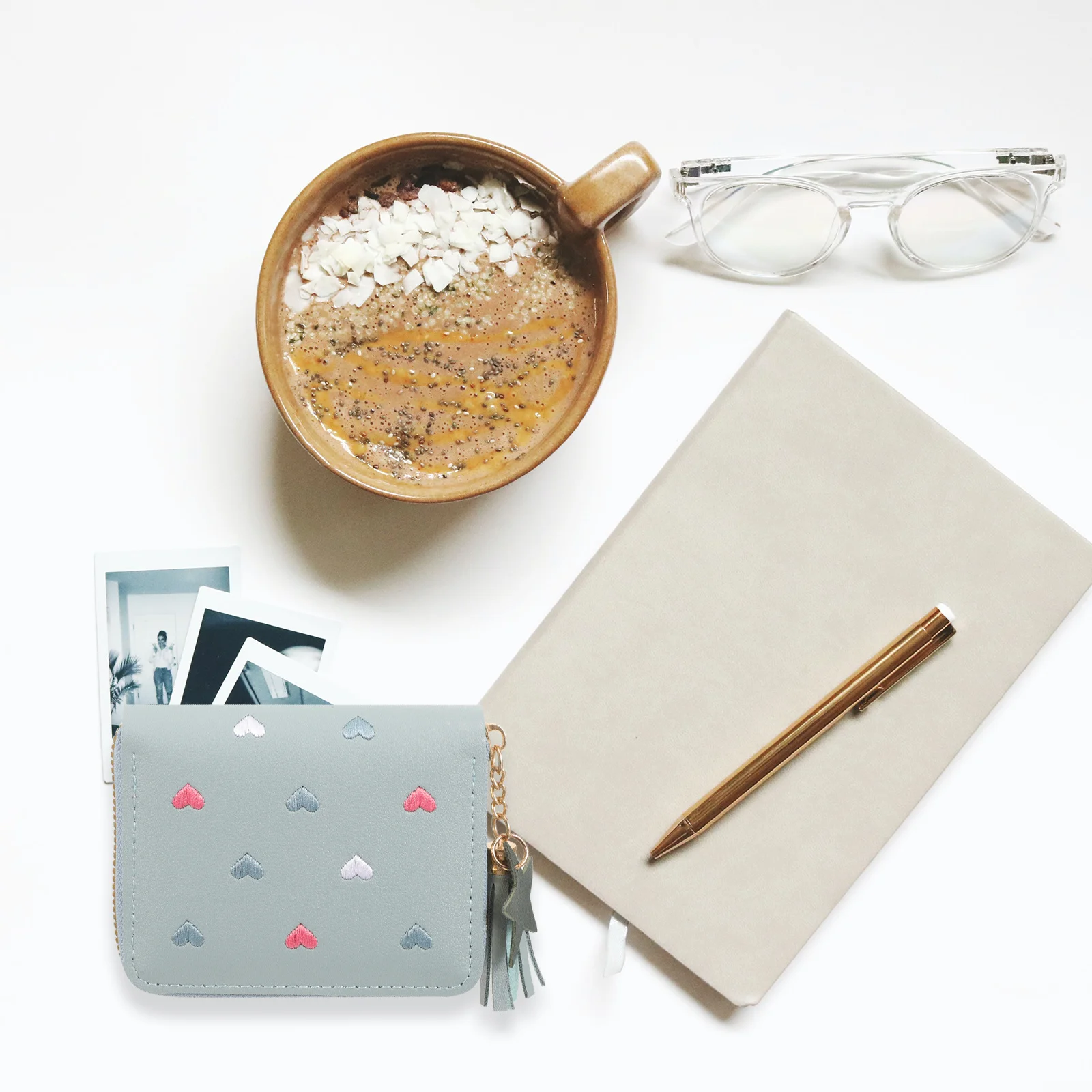 محفظة نقود معدنية من البولي يوريثان للنساء، محفظة صغيرة الحجم مع تصميم سحاب خفيف الوزن، حقيبة تغيير محمولة متعددة الوظائف #4