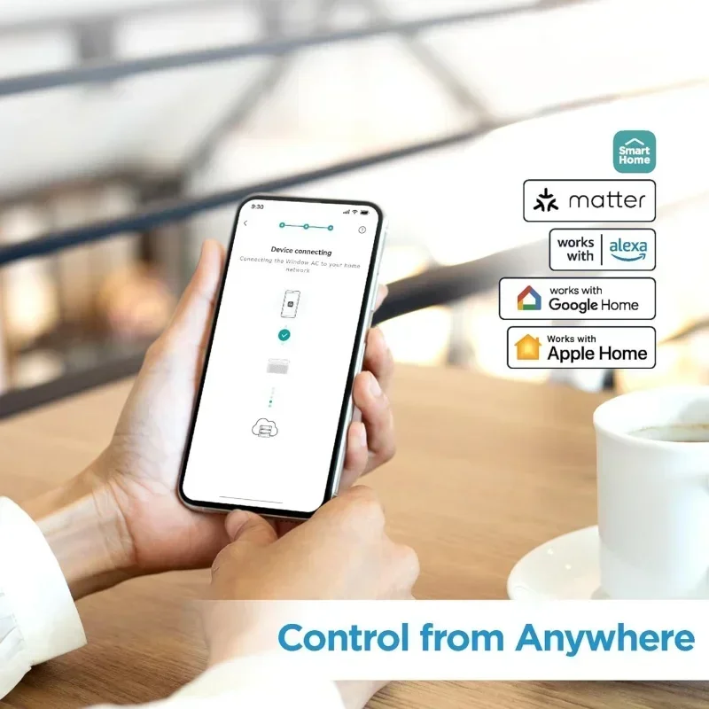 DD2Midea 8,000 BTU U U U U-Shaded Smart Inverter Air Conditioner,Ultra Quiet,Works with Alexa/Google Assistant,Remote Control