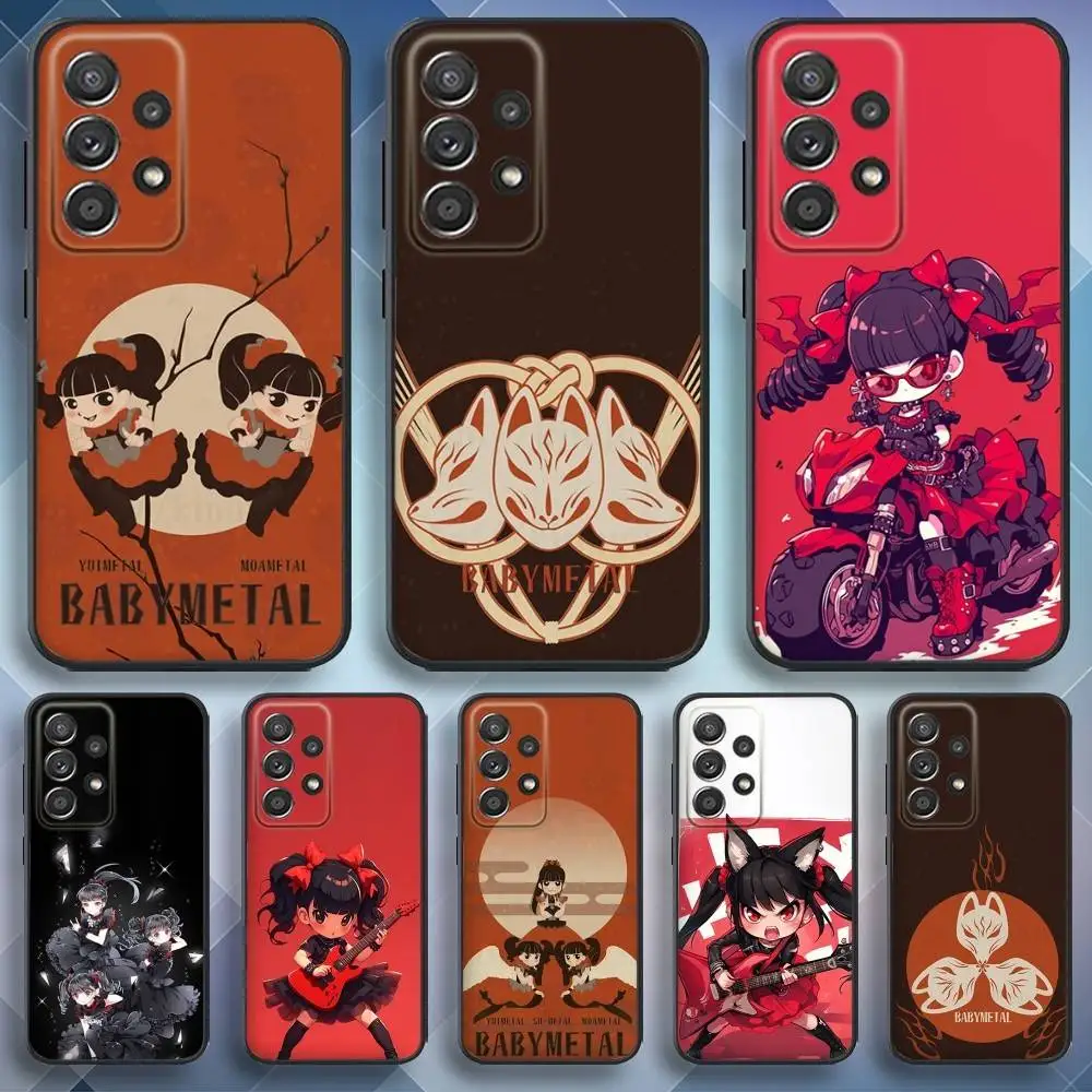 

Phone Case For Samsung S 25,24,23,22,30,21,10,9,Ultra,Plus,Lite,FE,4,5 G Soft B-Babymetal Girl Idol Black Case