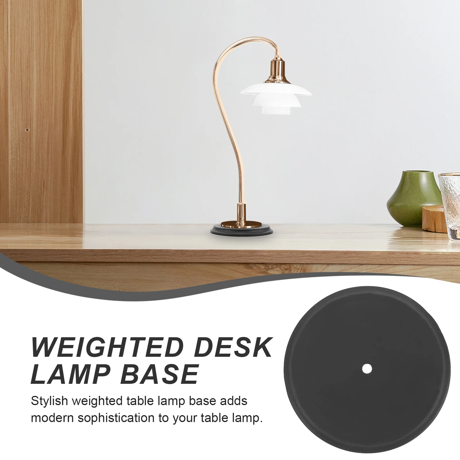 

Anti-inverted Counterweight Block Lamp Base Floor Round Metal Sturdy Iron Sand Smooth Polished Corrosion-resistant