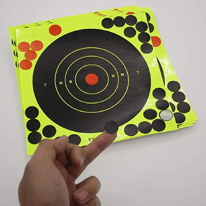 3 Styles 10pcs/Lot Splash Flower Target 8Inch Adhesive Indoor Outdoor Reactivity Shooting Target Aim For Rifle / Pistol Binders